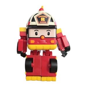 Robocar Poli ROY - Transformer Action Figure – Rescue Robot to Fire Truck 4"
